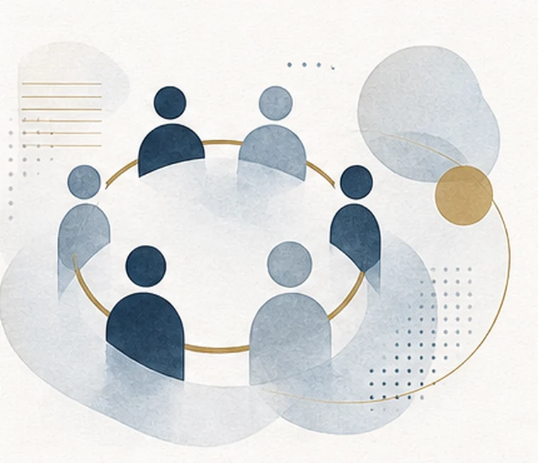 Original illustration of a team/community circle